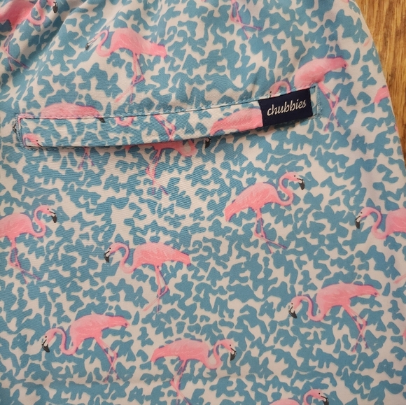 chubbies Mens Swimming Trunks Size XXL Flamingos Lined - Picture 6 of 6